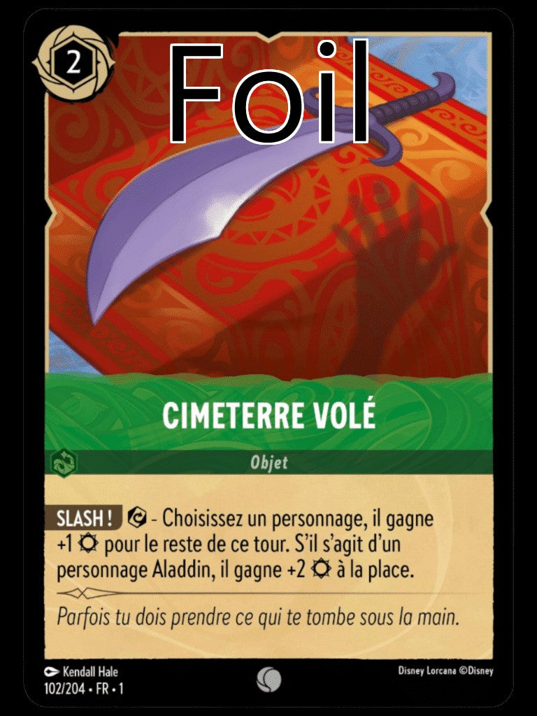 Cimeterre volé Foil