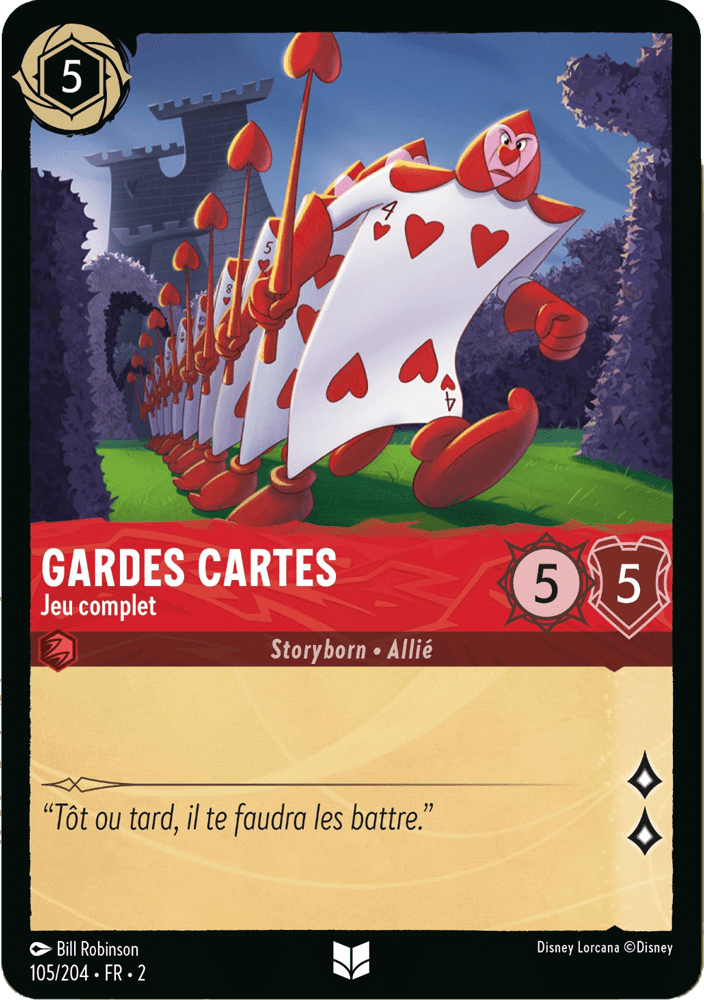 Gardes cartes Jeu complet