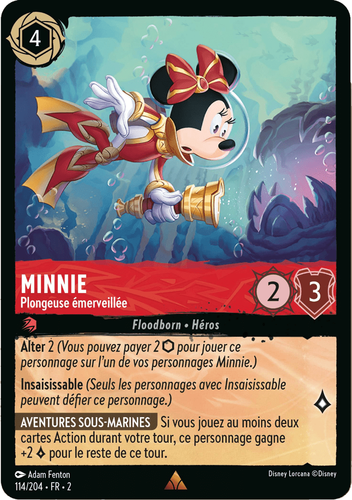 Minnie Mouse Plongeuse émerveillée