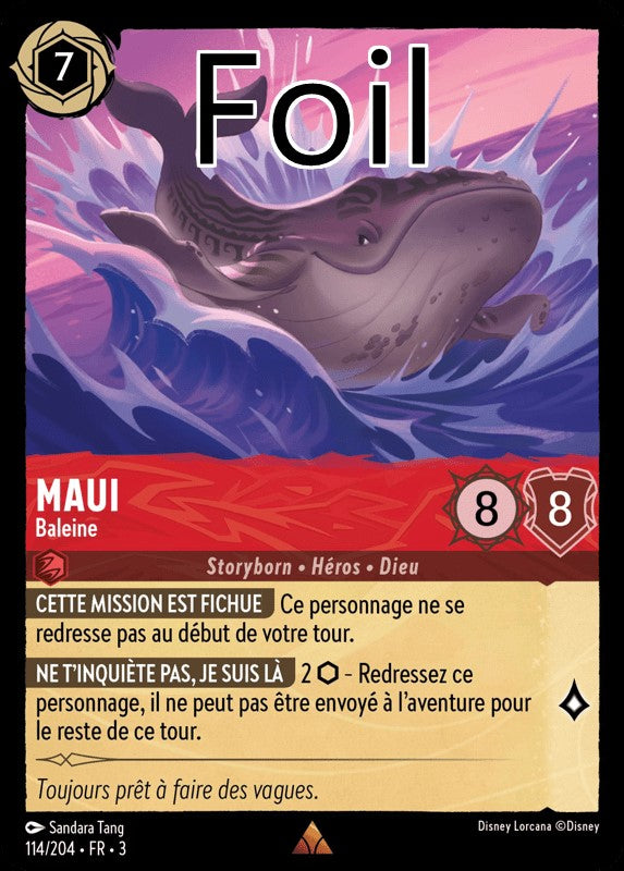 Maui foil Baleine