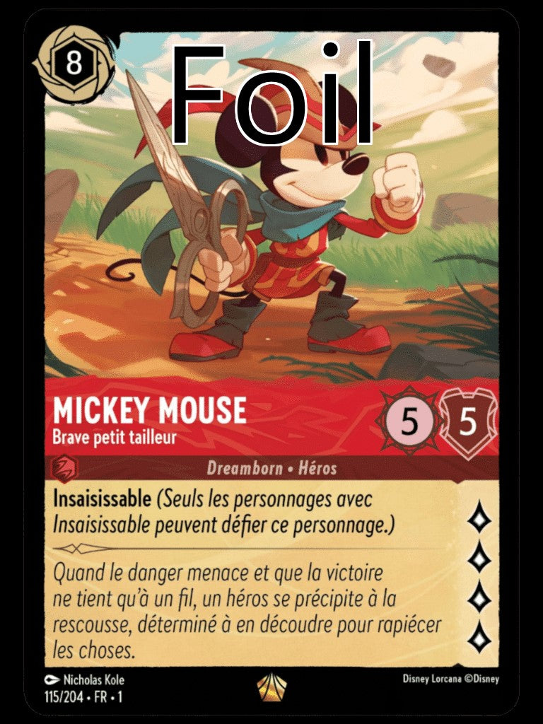 Mickey Mouse Foil
Brave petit tailleur