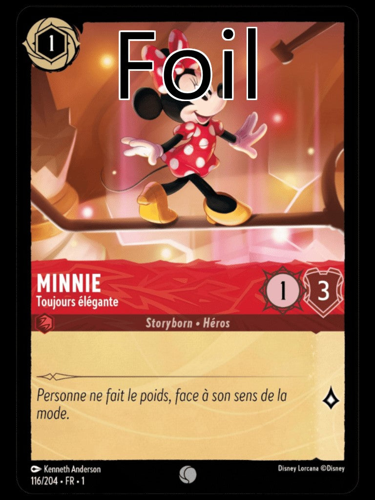 Minnie Mouse Foil
Toujours élégante