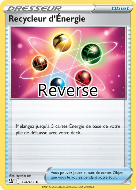 Recycleur d'énergie 124 reverse