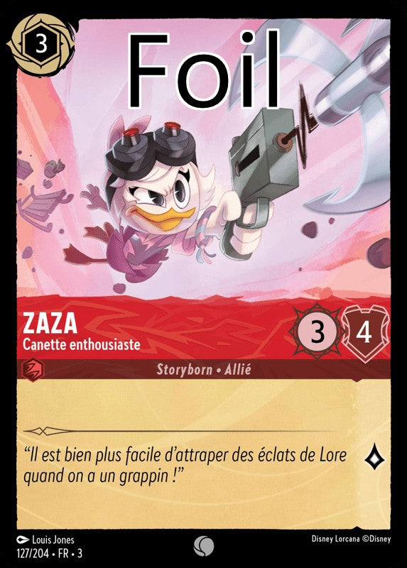 Zaza foil Canette enthousiaste