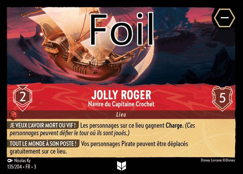 Jolly Roger foil Navire du Capitaine Crochet