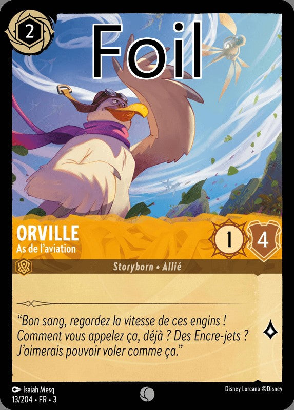 Orville foil As de l’aviation