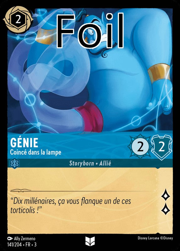 Génie foil Coincé dans la lampe