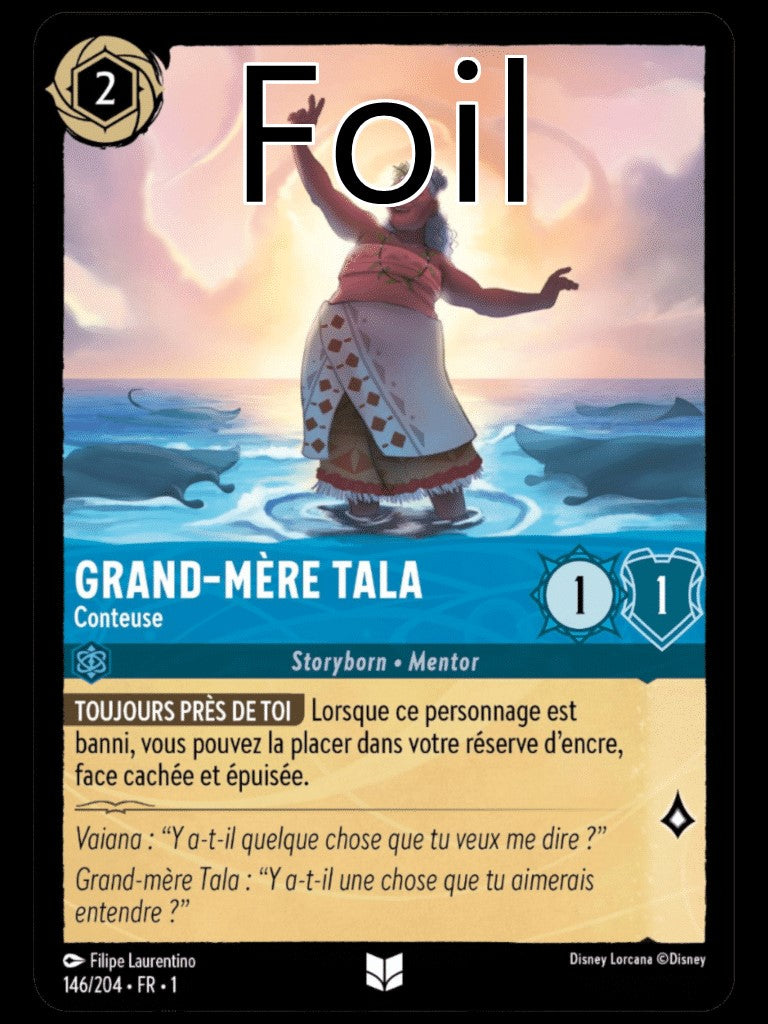 Grand-mère Tala Foil
Conteuse