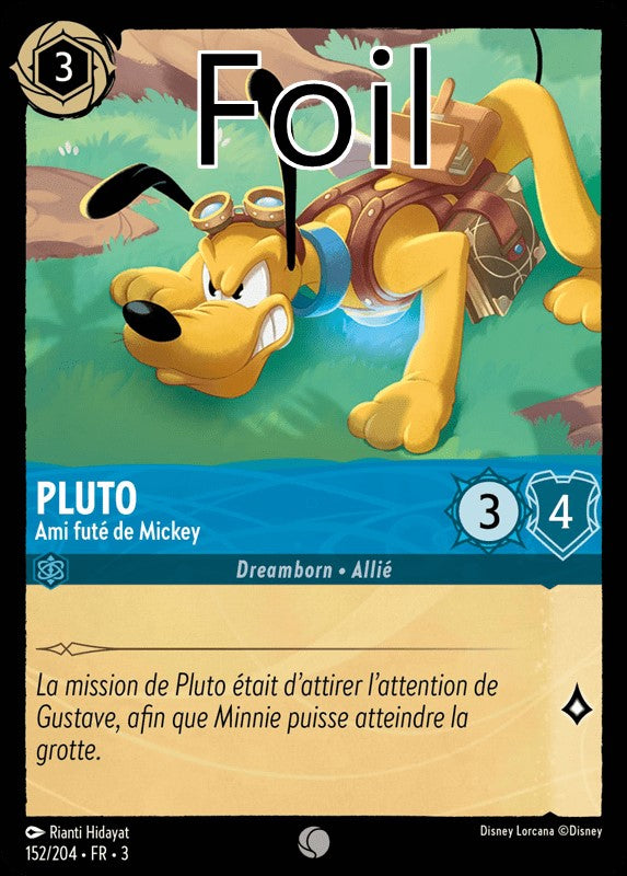 Pluto foil Ami futé de Mickey