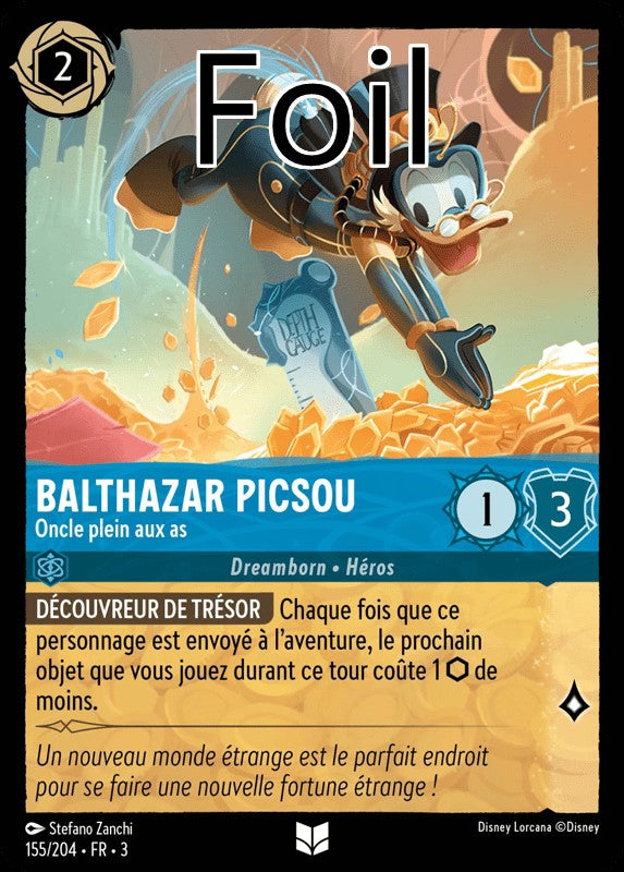 Balthazar Picsou foil Oncle plein aux as