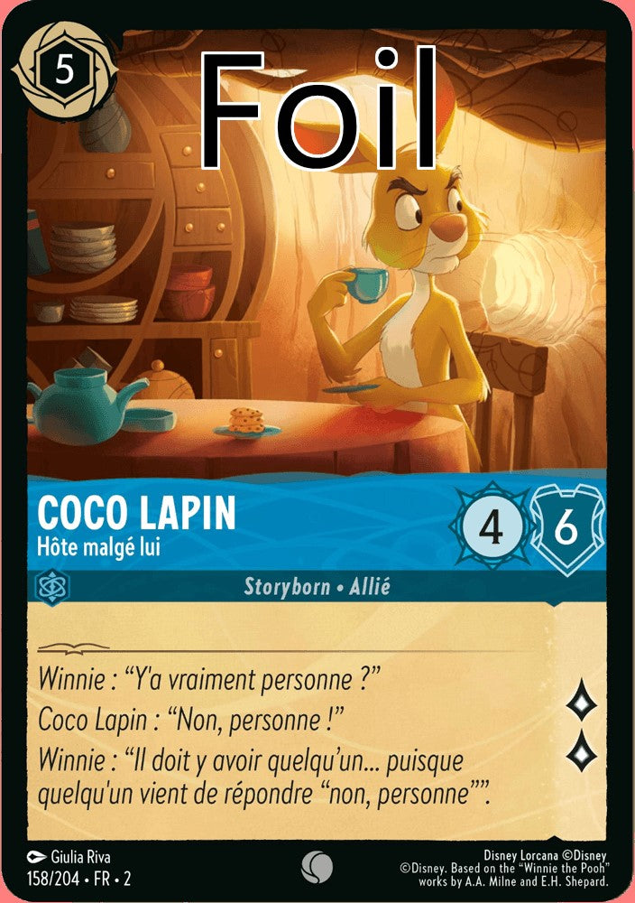 Coco Lapin Foil
Hôte malgré lui