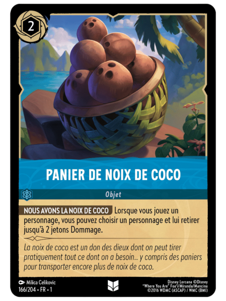 Panier de noix de coco