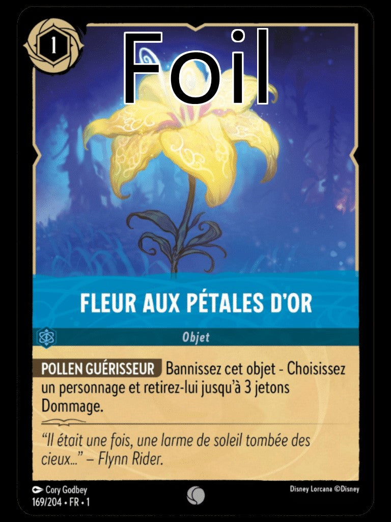 Fleur aux pétales d’or Foil