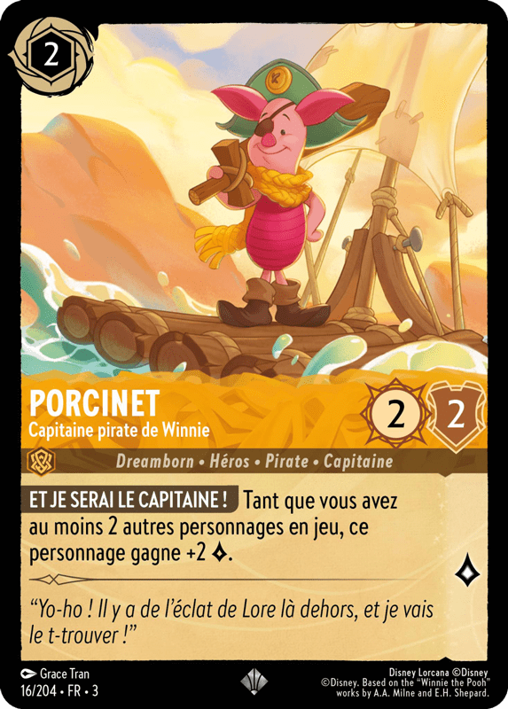Porcinet Capitaine Pirate de Winnie
