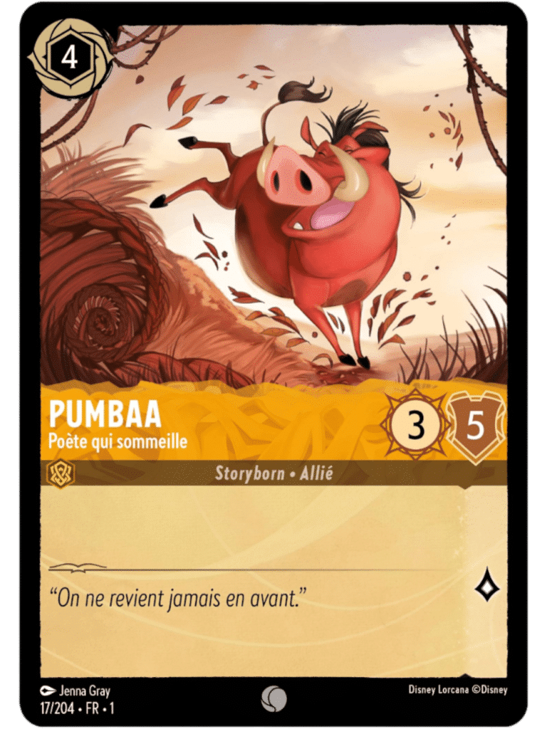 Pumba Poète qui sommeille