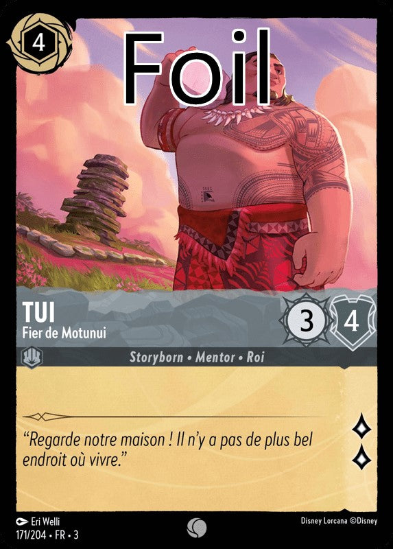 Tui foil Fier de Motunui