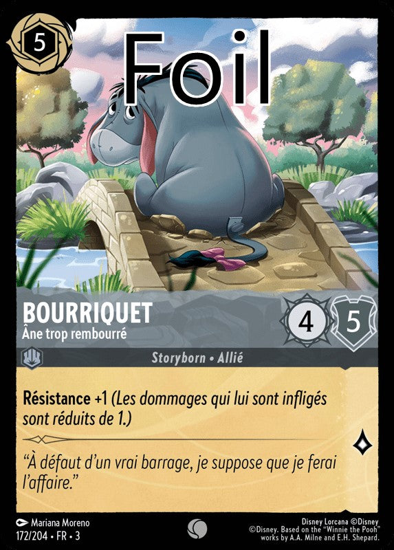 Bourriquet foil Âne trop rembourré