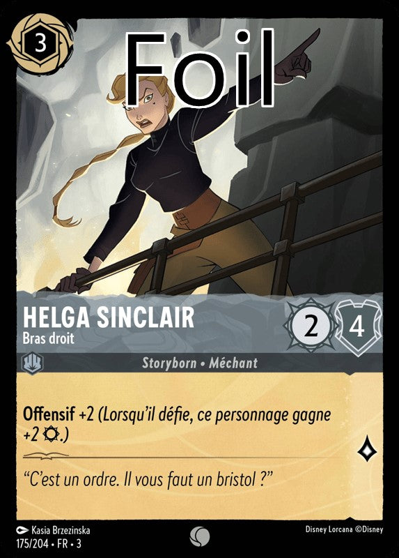 Helga Sinclair foil Bras droit