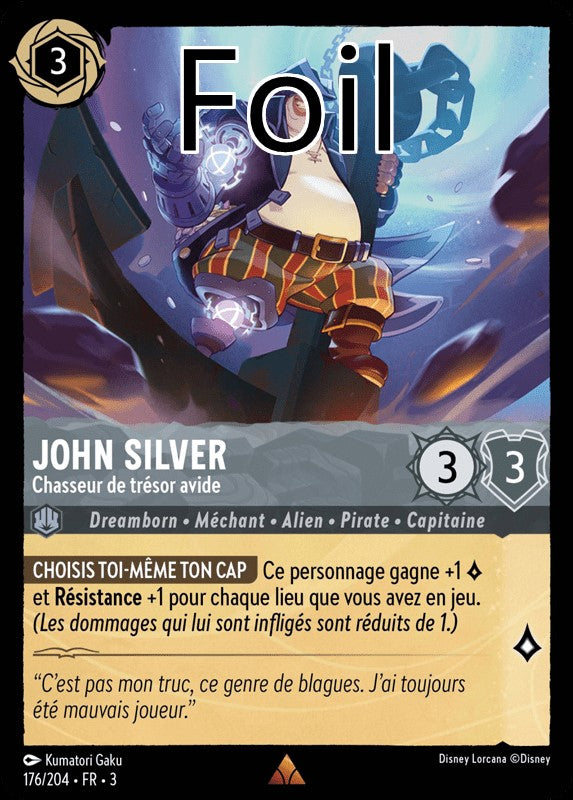 John Silver foil Chasseur de trésor avide