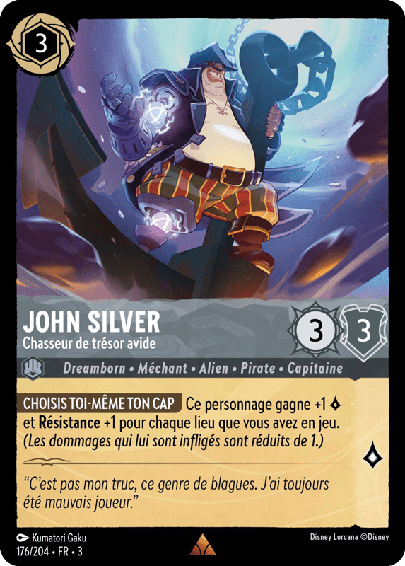 John Silver Chasseur de trésor avide
