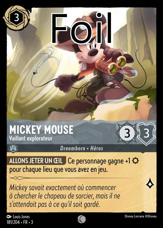 Mickey Mouse foil Vaillant explorateur