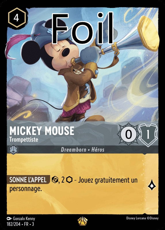Mickey Mouse foil Trompettiste