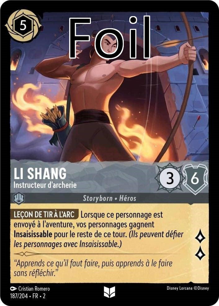 Li Shang Foil
Instructeur d’archerie