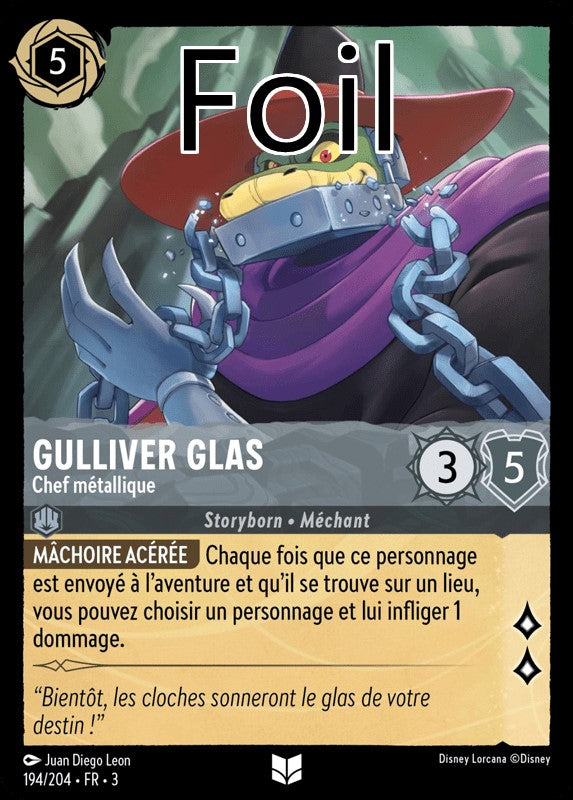 Gulliver Glas foil Chef métallique