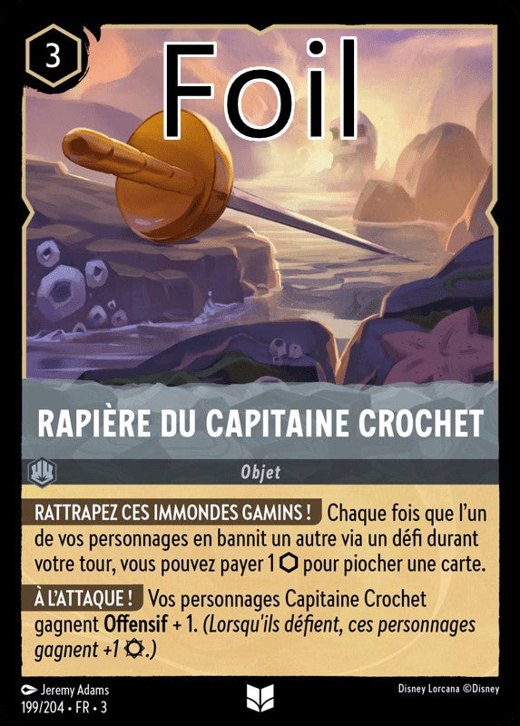 Rapière du Capitaine Crochet foil