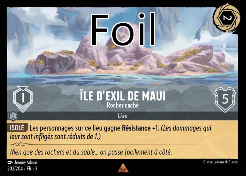 Île d’exil de Maui foil Rocher caché
