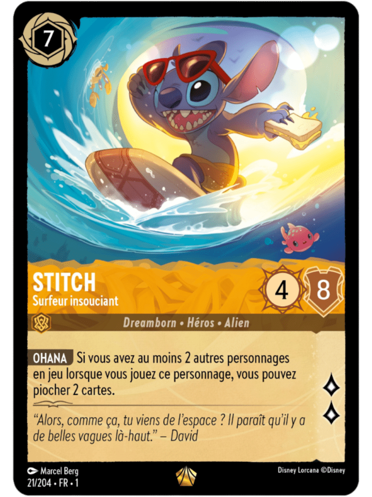 Stitch Surfeur insouciant