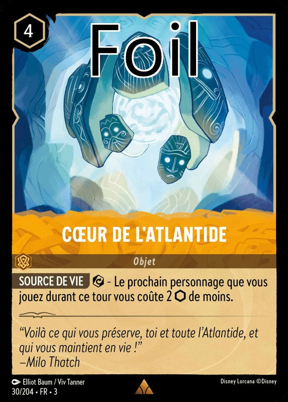 Cœur de l’Atlantide foil