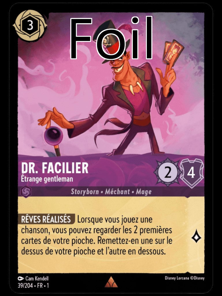 Dr. Facilier Foil Étrange gentleman