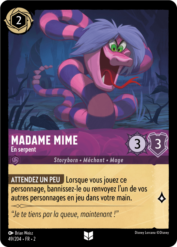 Madame Mime En serpent