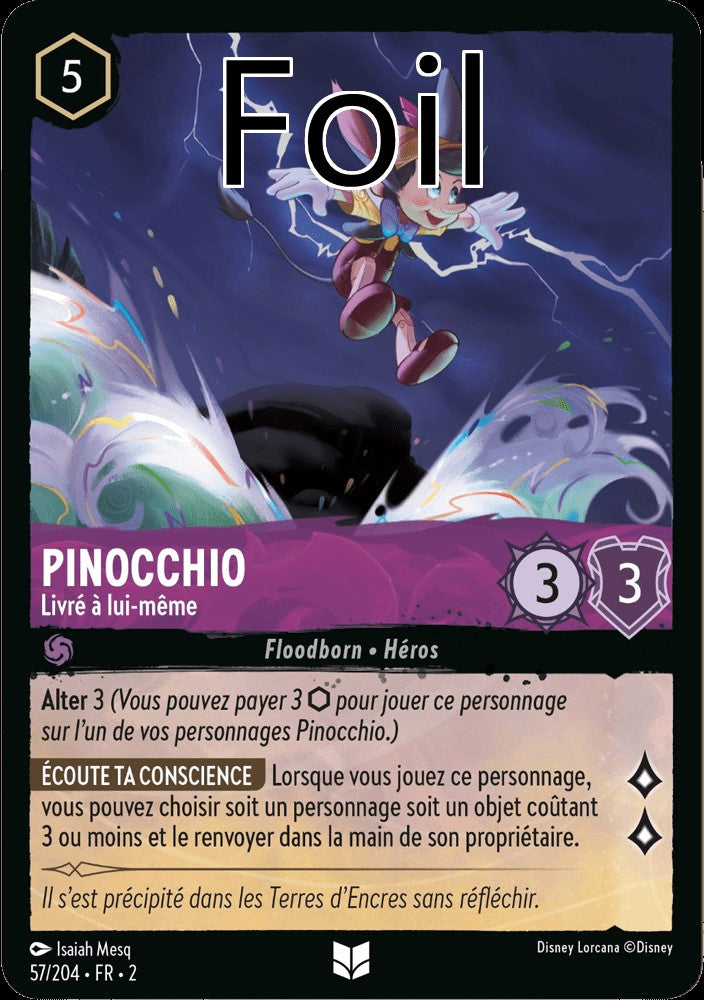 Pinocchio Foil
Livré à lui-même