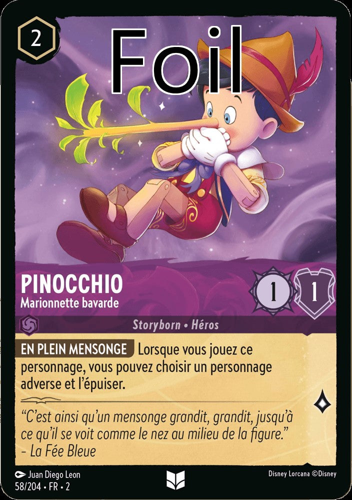 Pinocchio Foil
Marionnette bavarde