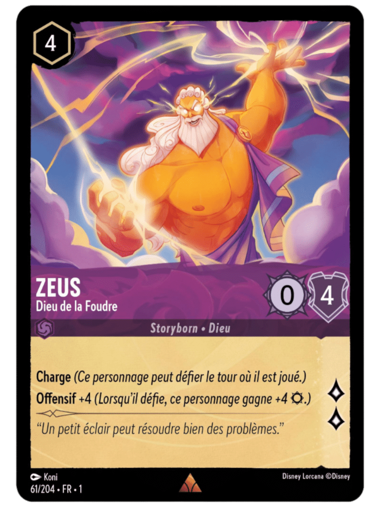 Zeus Dieu de la Foudre