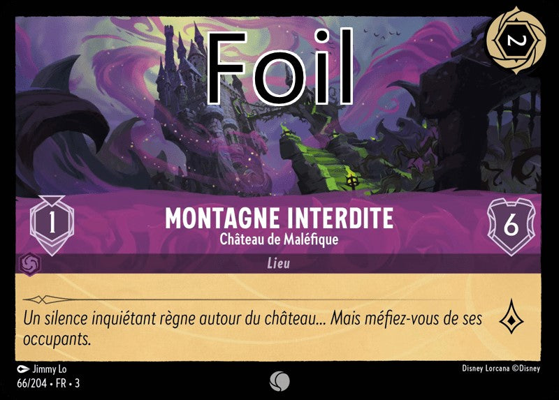 Montagne interdite foil Château de Maléfique