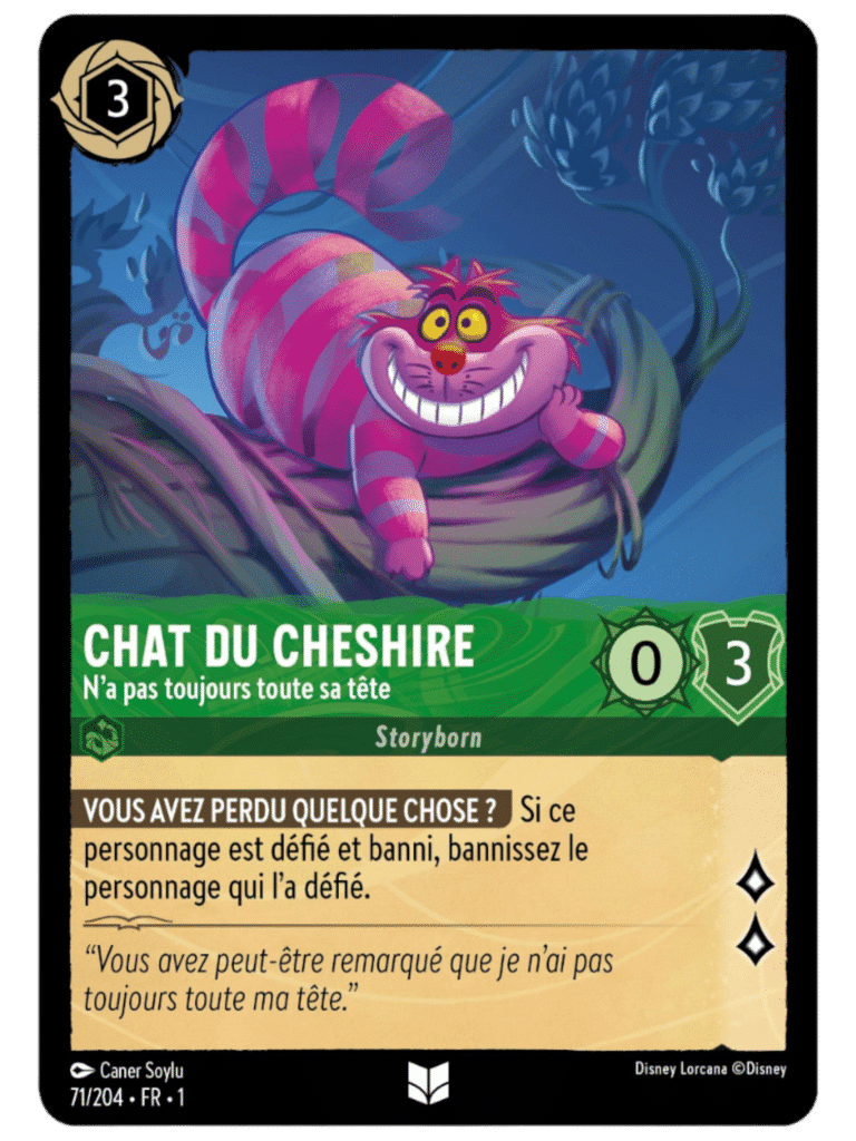 Chat du Cheshire N’a pas toujours toute sa tête