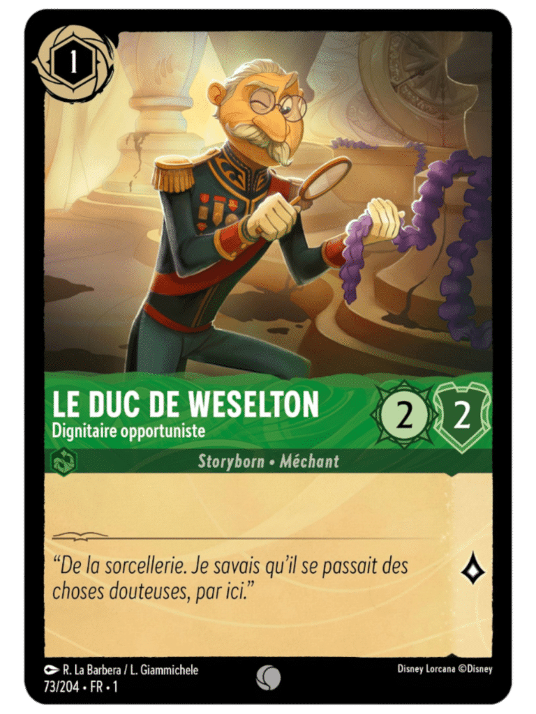 Le duc de Weselton Dignitaire opportuniste