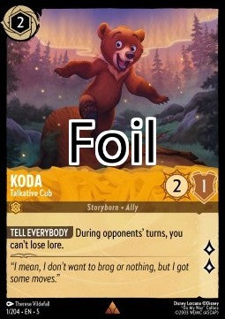 Koda Foil Ourson bavard