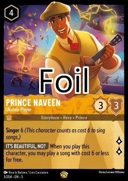 Prince Naveen foil Joueur de ukulélé