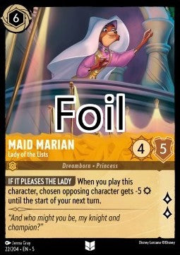 Belle Marianne foil Dame des lices