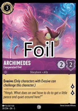 Archimède foil Hibou exaspéré