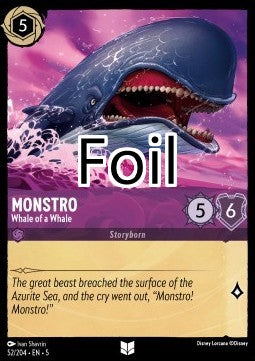 Monstro foil Baleine formidable