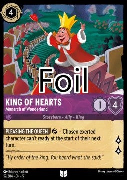 Le Roi de cœur foil Monarque du Pays des Merveilles