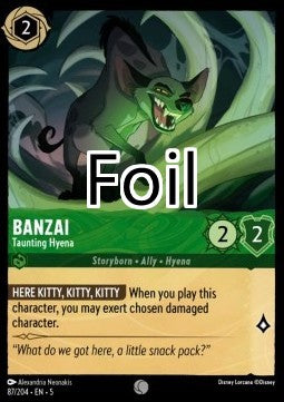 Banzaï foil Hyène railleuse