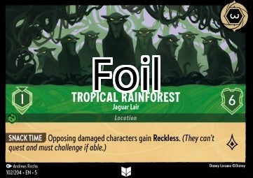 Forêt Tropicale foil Repaire des jaguars
