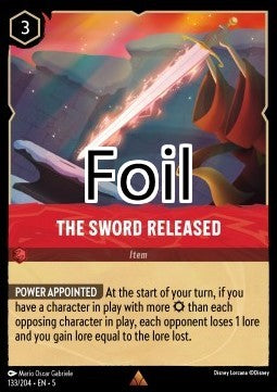 L’Épée libérée foil