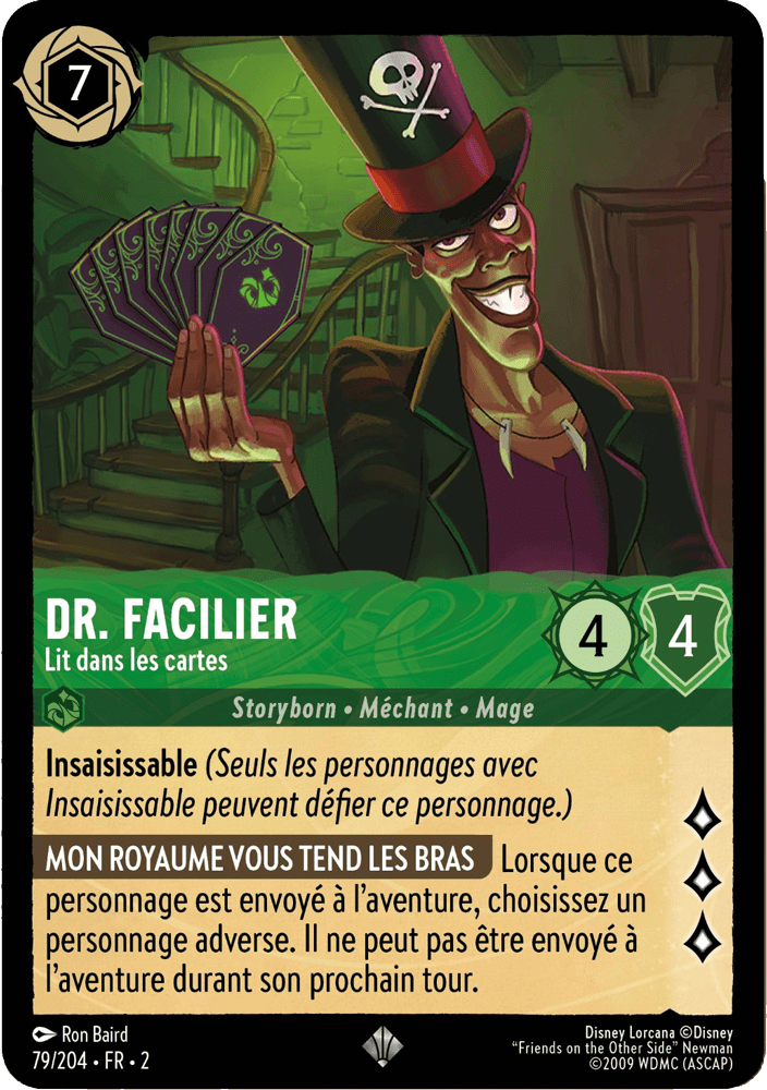 Dr. Facilier Lit dans les cartes